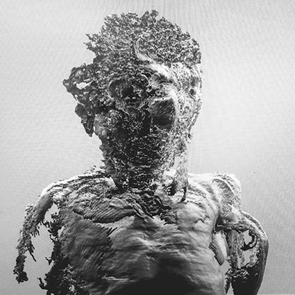 Interrupted 3D scan by artist Paul Coombs